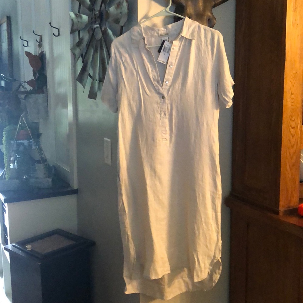 Light dove grey magaschoni shirt dress